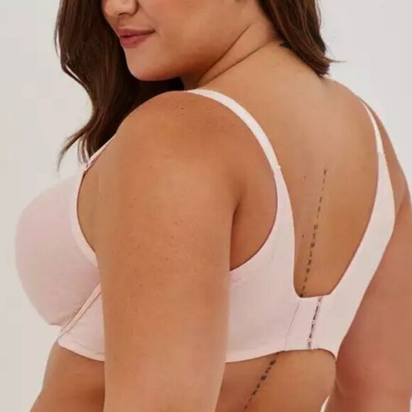 Torrid Pink Bra Simply Spacer T-Shirt Back Smoothing 42DDD Underwire NWT - Picture 4 of 10